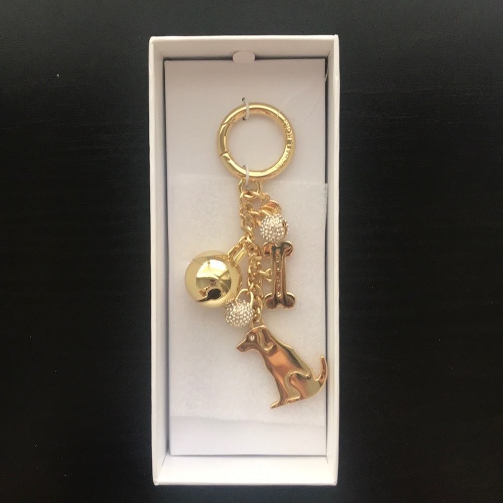 Michael Kors dog charm keychain